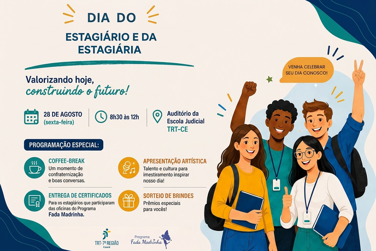 Dia do Estagiário TRT-CE: sorteio de brindes, cover do Michael Jackson e certificação