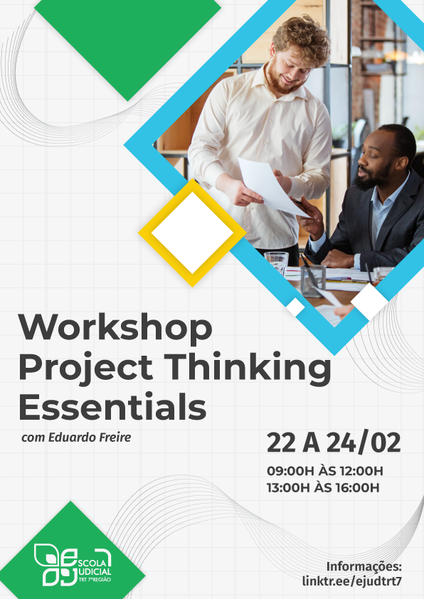 Cartaz de divulgação do curso Workshop Project Thinking Essentials