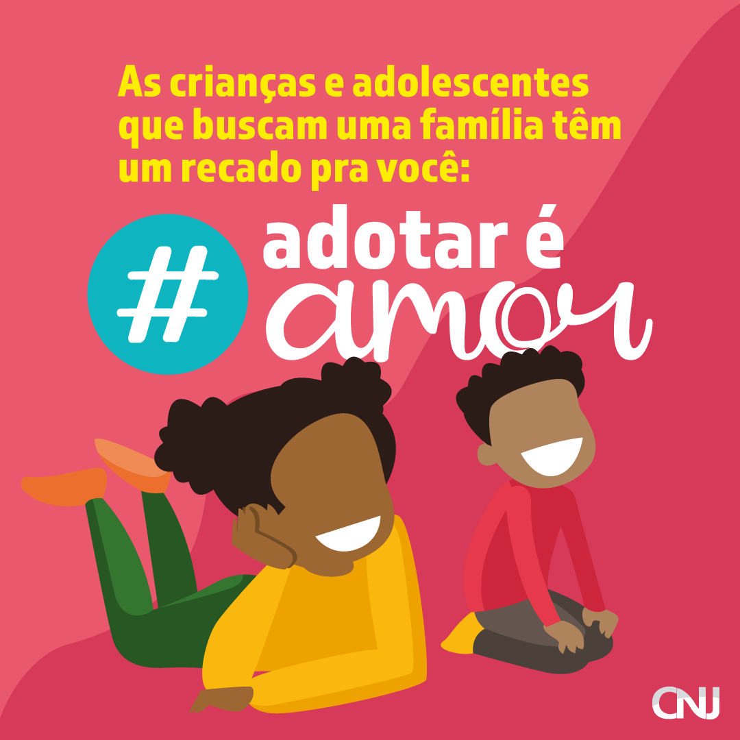 Arte da campanha Adotar é Amor