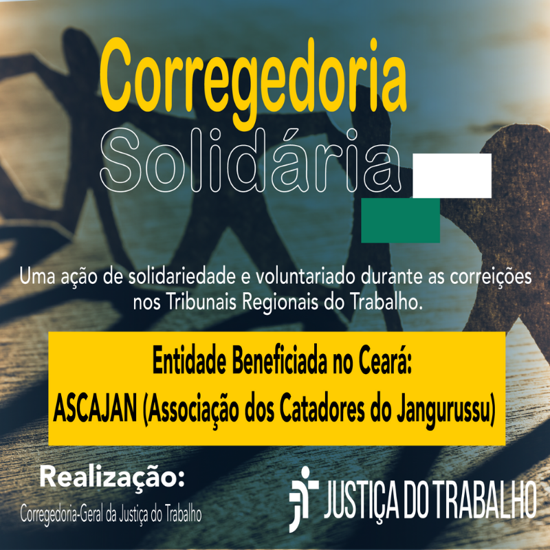 Sombra de bonecos de papel com as mãos dadas. Corregedoria Solidária. Uma ação de solidariedade e voluntariado durante as correições nos TRTs