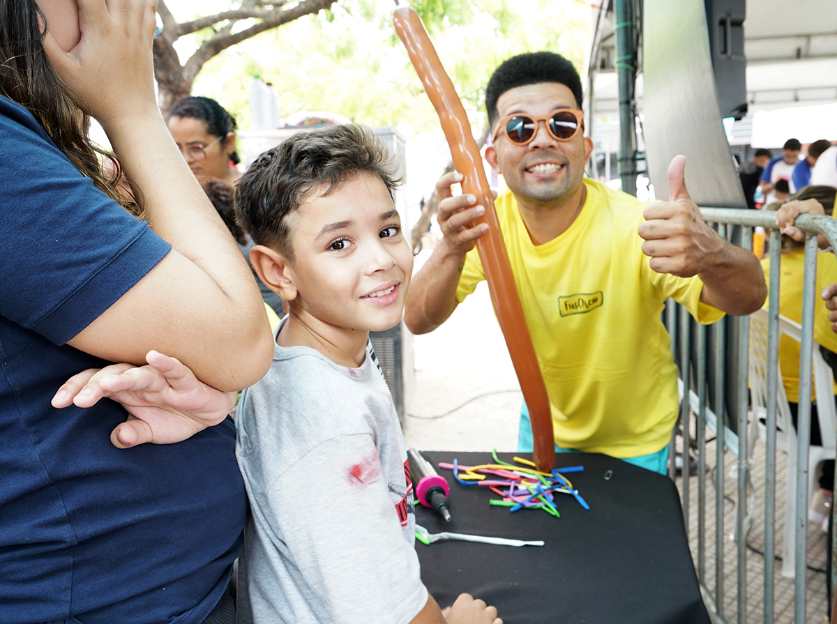 Animadores realizaram recreação com as crianças