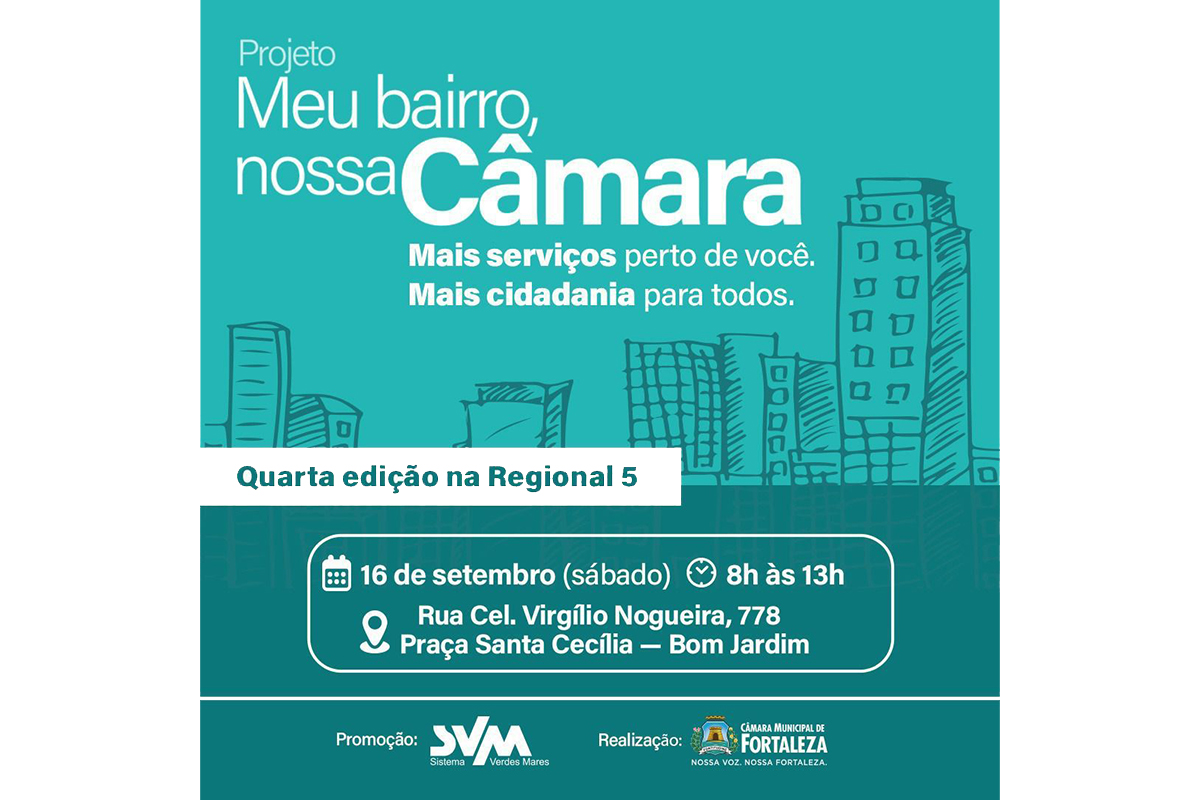 Card de divulgação Meu Bairro Nossa Câmara: 16 de setembro - Bom Jardim