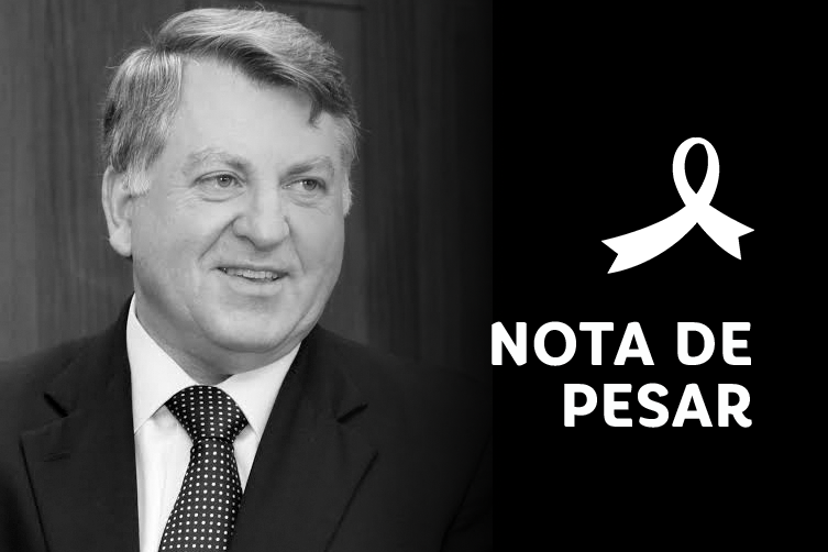Nota de Pesar. Foto do ministro em preto e branco