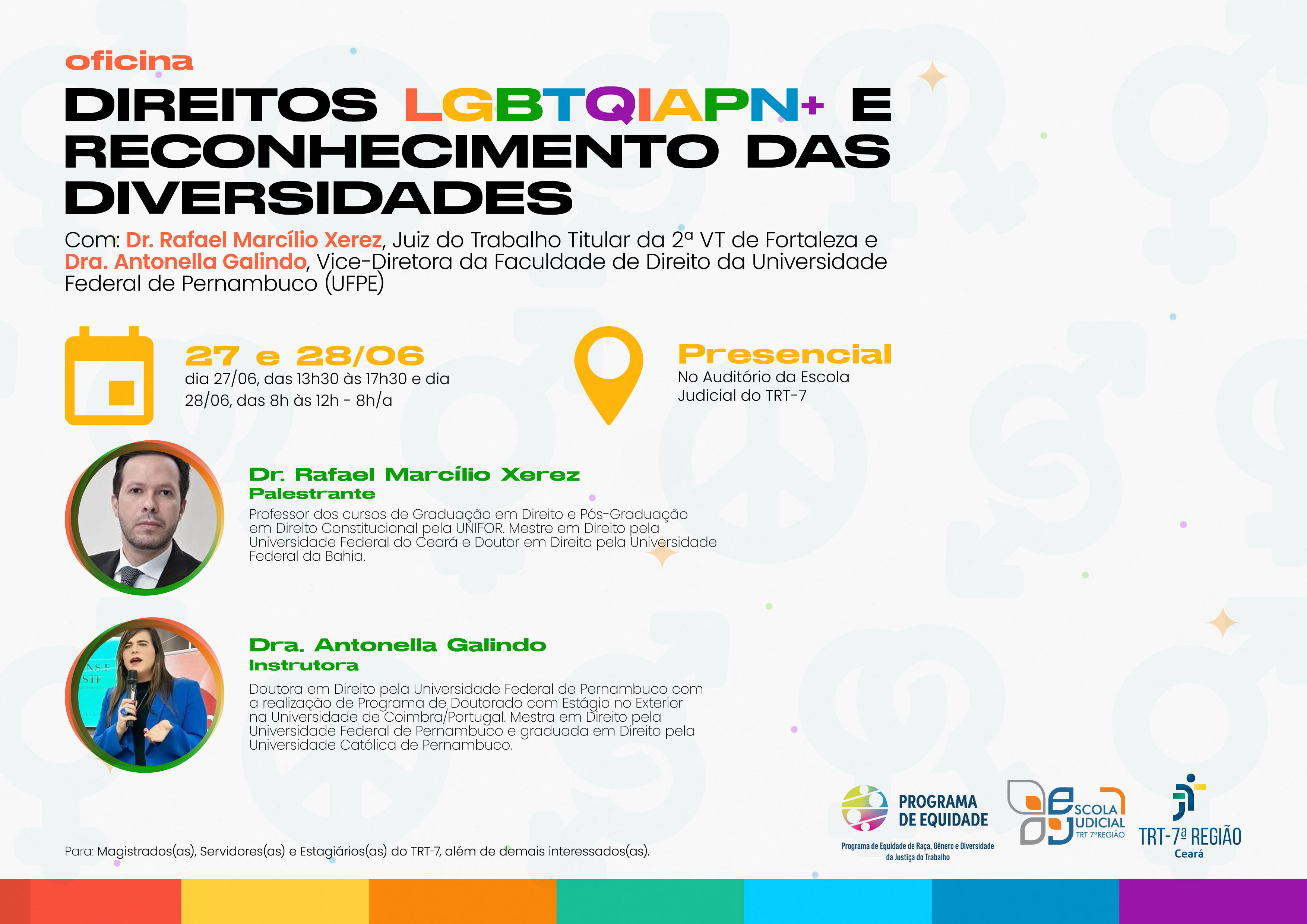 Direitos da população LGBTQIAPN+ são abordados em oficina na Justiça do Trabalho do Ceará