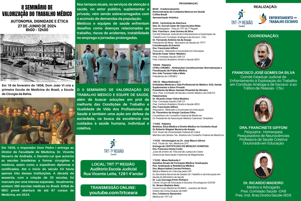 Seminário de Valorização do Trabalho Médico e de Equipes de Saúde ocorre nesta quinta (27/6)