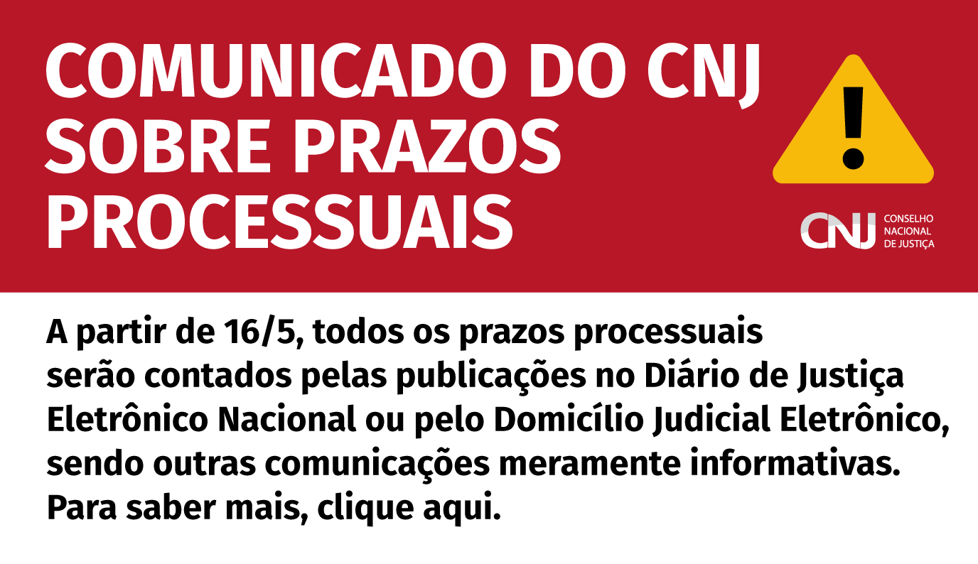 Contagem de prazos processuais tem novas regras a partir do dia 16/5