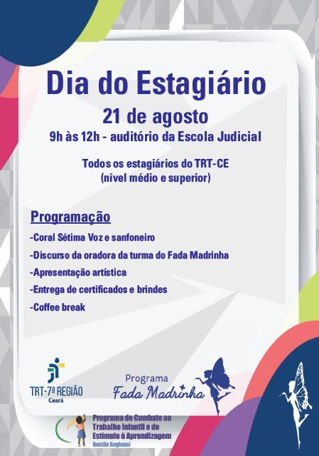 Cartaz com os dados do evento.