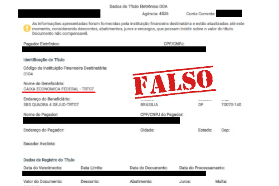 Alerta de golpe: atenção para boletos falsos em nome do TRT-CE