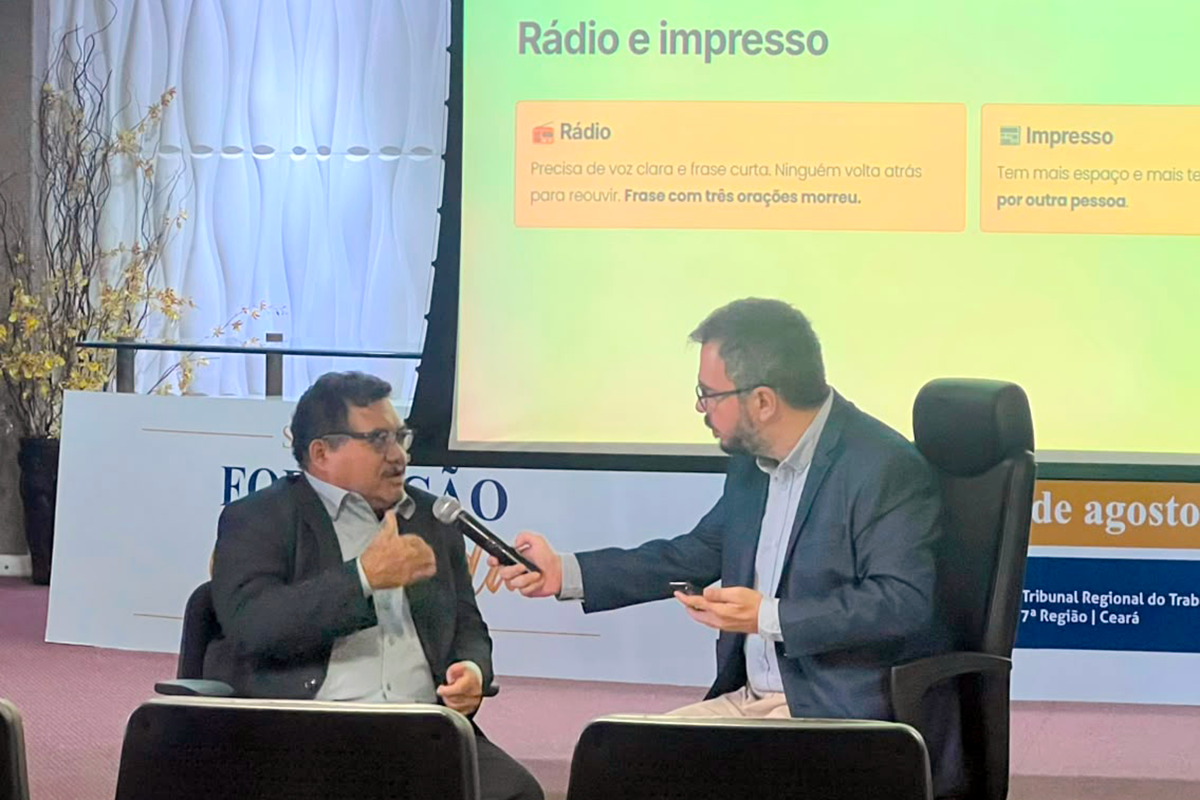 Magistrados do TRT-CE são treinados com técnicas para aprimorar a relação com a imprensa