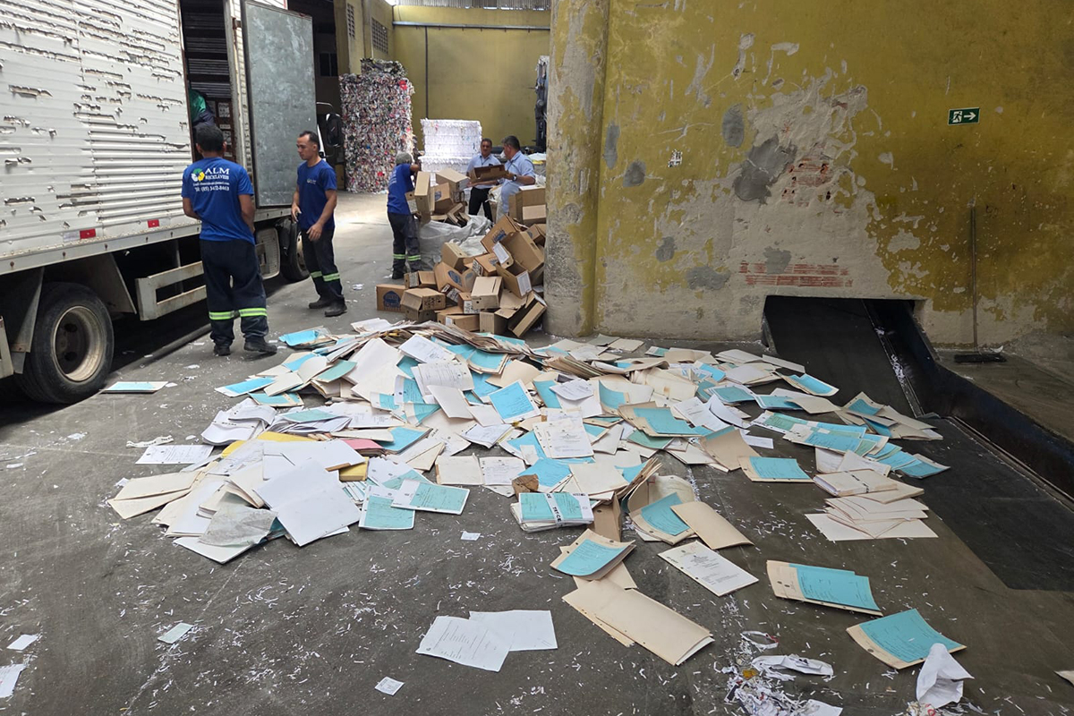 Sustentabilidade: TRT-CE destina 3,2 toneladas de processos judiciais para reciclagem