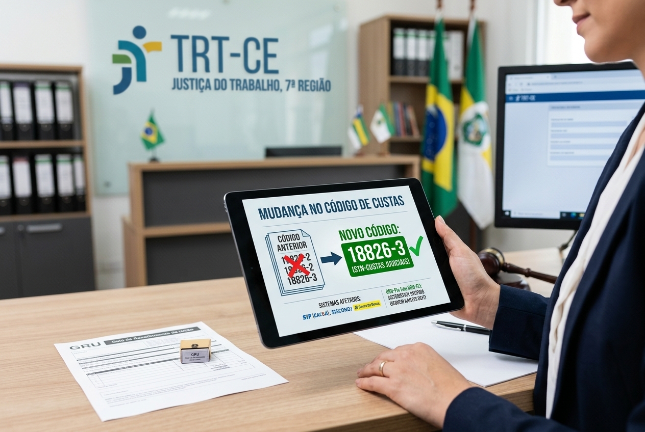 Alteração: novo código para recolhimento de custas judiciais já está em vigor