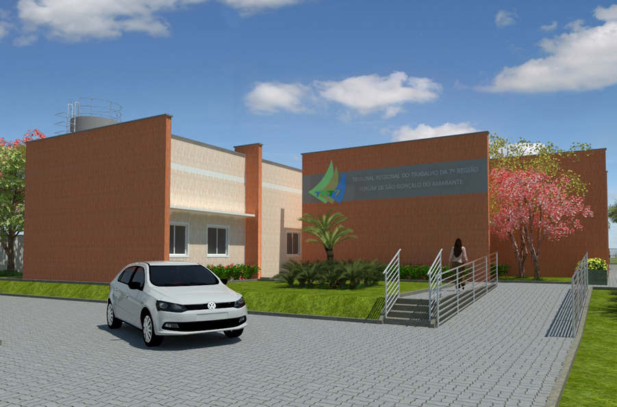 O projeto executivo da obra da sede própria da Vara prevê uma área construída de 1.135 m²